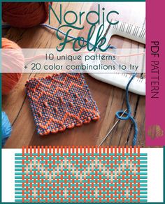 the cover of nordic folk 10 unique patterns for 20 color combinations to try by crochet