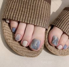 Korean Pedicure, Fake Toenails, Pretty Toe Nails, Cute Toe Nails, Nagel Tips, Nail Swag, Nail Forms, Nail Patterns