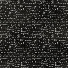 blackboard with many calculations written on it