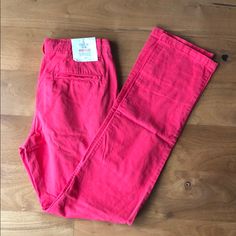 New And Never Worn With Sizing Tag (Not Price Tag). Bright Red. Slim Fit! Gap Casual Full-length Pants, Trendy Gap Cotton Pants, Gap Pink Cotton Bottoms, Gap Spring Pants, Gap Spring Full-length Pants, Gap Spring Full Length Pants, Spring Gap Pants, Gap Summer Bottoms, Gap Summer Pants