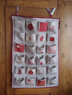 a wall hanging made up of many different items