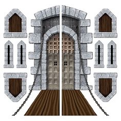 the instructions for how to make a castle door