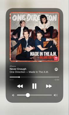 the one direction radio app on an iphone