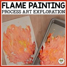 an art project for kids to do with flame painting