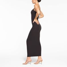 Everything you love about our signature Fits Everybody collection, now in an ultra-flattering dress. This double-lined silhouette is made to hug your body and offer a snatched, smoothed look. Fits true to size. | SKIMS Long Slip Dress | Black | Small | Fits Everybody Elegant Bodycon Dress With Built-in Bra For Night Out, Fitted Maxi Dress With Built-in Bra For Night Out, Elegant Bodycon Dress With Built-in Bra, Fitted Maxi Dress With Built-in Bra For Date Night, Elegant Fitted Maxi Dress With Built-in Bra, Elegant Maxi Dress With Built-in Bra For Night Out, Elegant Fitted Midi Dress With Built-in Bra, Flattering Fitted Dress With Built-in Bra, Stretch Midi Dress With Built-in Bra For Date Night