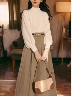 Classy Vintage Outfits, Academia Outfits, Corset Skirt, Retro Skirt, Chique Outfits, Classy Vintage, Neue Outfits