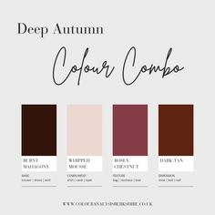 the color scheme for deep autumn