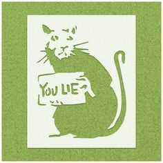 a paper cutout of a cat holding a sign that says, you'lle