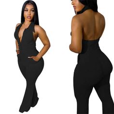 Product Name Knit Ribbbed Backless Halter Bodycon Jumpsuit MOF-6689 Item NO. MOF-6689 Color Black, Brown, Beige, Light Gray Size 2XL, XL, L, M, S Pattern Type Solid Style Sexy Club, Chic, Street Detail Button, Backless Season Summer Neckline Turndown Collar Sleeve Length Sleeveless Fit Type Skinny Waist Type High Fabric Type Knitting Front Style Flat Pants Length Full Length Weight 0.5 kg = 1.1023 lb = 17.6370 oz Category Two Pieces Two-piece Pants Set Creation Time 2022-05-04 Stretch Ribbed Jumpsuit For Night Out, Ribbed Jumpsuits And Rompers For Night Out, Flat Pants, Jumpsuits Summer, Jumper Suit, Bodycon Bodysuit, Suit Casual, Bodycon Jumpsuit, Two Piece Pants Set