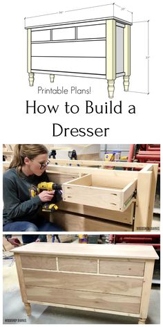 an image of how to build a dresser