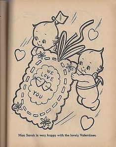 an old children's coloring book with two teddy bears on top of each other