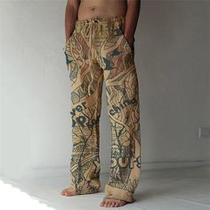 Trendy Leisure Bottoms For Beach Season, Trendy Beach Season Leisure Bottoms, Trendy Beach Season Bottoms For Leisure, Leisure Cotton Pants For Beach Season, Cotton Leisure Pants For Beach Season, Leisure Beach Season Cotton Pants, Beach Season Leisure Cotton Pants, Mens Linen Pants, Earthy Aesthetic