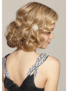 Hair Inspiration Strapless Dress Hairstyles, Gatsby Hair, Faux Bob, Bridal Party Hair, 1920s Hair, Twisted Hair, Vintage Wedding Hair, Holiday Hairstyles, Wedding Hairstyles Updo