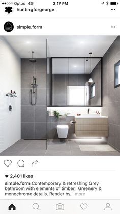 the bathroom is clean and ready to be used by someone who likes it on instagram