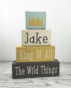 a stack of books with the words king of all and the wild things on them