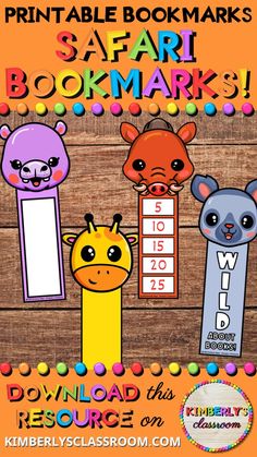 printable bookmarks for children to learn how to make their own animal faces and numbers