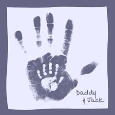 a hand print with the words daddy and honey on it