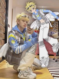 Mens Harajuku Fashion, Kawaii Mens Fashion, J Fashion Men, Male Clothes Y2k, Male Y2k Outfits, Male Gyaru, Harajuku Fashion Male, Mens Haircut Back, Harajuku Fashion Men