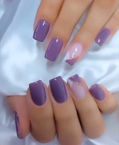 Purple Gel Nails, Valentine Nails, Fancy Nails Designs, Stylish Nails Designs, Purple Nail, Work Nails, Her Nails, Pretty Nail Art Designs