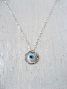 Eternity Ring Evil Eye Necklace Sterling Silver, Baby Infant Toddler Girl Jewelry Gift, Gift for Newborn, Communion Gift #CommunionGift #SterlingSilver #BirthdayGift #GiftForBaby #BabyNecklace #InfantJewellery #GiftForSister #BabyJewellery #GiftForNewborn #GirlJewellery White Sterling Silver Spiritual Charm Necklaces, Spiritual White Sterling Silver Charm Necklace, Sterling Silver Circle Charm Necklace For Gift, Sterling Silver Charm Necklace Gift, Symbolic Hammered Sterling Silver Necklace, Silver Circle Sterling Silver Charm Necklace, Silver Circle Charm Necklace In Sterling Silver, Evil Eye Silver Jewelry In Sterling Silver, Silver Sterling Silver Circle Charm Necklace