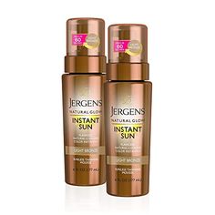 Jergens Natural Glow Instant Self Tanner Mousse, Sunless Tanning Light Bronze Tan, for a Natural-looking Tan, 6 Ounce (2 Pack) Jergens Natural Glow, Tanning Mitt, Sunless Tanner, Bronze Tan, Tanning Mousse, Natural Skin Tone, Sunless Tanning, Self Tanner