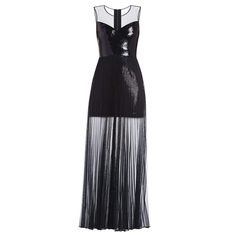 BCBGMaxazria Cynthia Black Sequinned Detail Sunburst Pleated Gown AHW69C04-BCBGMAXAZRIA-Runway Catalog Long Dresses Black, Black Floor Length Dress, Black Sequin Gown, Long Jersey Dress, Long Black Evening Dress, Scalloped Lace Dress, Black Ball Gown, Long Sequin Dress, Black Sheer Dress