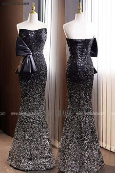 10% off now|Free shipping world-wide. Formal Black Sequined Mermaid Evening Dress Strapless at GemGrace. Click to learn our pro custom-made service for wedding dress, formal dress. View #PromDresses for more ideas. Evening Mermaid Dress With Sweep Train, Strapless Evening Mermaid Dress With Sweep Train, Glamorous Mermaid Silhouette Evening Dress, Glamorous Formal Mermaid Evening Dress, Glamorous Formal Mermaid Silhouette Evening Dress, Evening Mermaid Dress For Prom Season, Strapless Mermaid Dress For Evening And Party Season, Glamorous Strapless Mermaid Evening Dress, Prom Season Evening Dress With Mermaid Silhouette