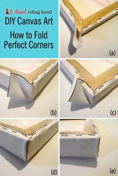 how to make a canvas art project for kids with pictures and instructions on how to fold it