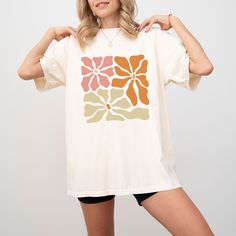 Matisse Flower Market - Comfort Colors  Are you looking for the perfect floral aesthetic t-shirt for that flower lover, academia fan, or art movement appreciator in your life? This art print shirt makes the perfect gift for that Matisse lover, flower market aesthetic fan, or light academia appreciator you know. Grab this super stylish and soft classic art shirt today for yourself or as a gift!  DESIGN Hand printed using DTG (Direct To Garment) method with certified, water-based pigment inks (Inn Spring Multicolor Graphic T-shirt, White Graphic Design Shirt For Spring, Trendy Short Sleeve T-shirt With Floral Print, White Crew Neck T-shirt With Floral Print, White Floral Print T-shirt Crew Neck, Trendy Floral Print Short Sleeve T-shirt, White Floral Print Crew Neck T-shirt, Spring Graphic Design Short Sleeve Top, White Floral Print Graphic Tee