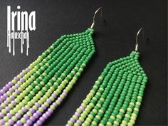 Green seed bead earrings Purple beaded earrings Gradient czech violet beads earrings Long dangle earrings Tassel earrings Indian earrings Materials: - czech glass beads Preciosa 10/0 Size: - leight - 4 inches (9 cm) - width - 0.8 inches (2 cm) 100% handmade. Shipping worldwide .. ready to be given away ! Thanks for view! I accept Paypal. Add to cart to confirm order now. Should not make contact with water, cosmetics, or perfume Please note that due to lighting effects, monitor's brightness, cont Purple Dangle Beaded Earrings With Spacer Beads, Purple Beaded Earrings, Lampwork Bead Earrings, Ceramic Beads Necklace, Earrings Tassel, Native American Earrings, Lampwork Earring, Purple Beaded, Earrings Indian