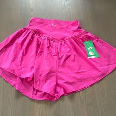 In Great Condition New With Tags Pink Flowy Shorts, White Flowy Shorts, Amazon Shorts, Summer Athletic, Womens Athletic Shorts, Hot Pink Shorts, Black Athletic Shorts, Black Bike, Low Rise Shorts