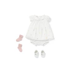 LOUIS VUITTON® - Meli-melo Embroidered Dress - White Louis Vuitton Baby Clothes, Luxury Baby Items, Louis Vuitton Baby, Fendi Outfit, Luxury Baby Fashion, Luxury Baby Clothes, Baby Dress Set, Baby Dior, Toddler Wearing