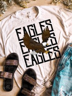 Eagle T Shirt Design, Eagle School Spirit Shirts, Eagles Shirt Design School Spirit, Eagles Spirit Shirts, Eagles Mascot Shirt Ideas, Eagles Shirt, Leadership Shirts, School Spirit Store, Eagle Mascot