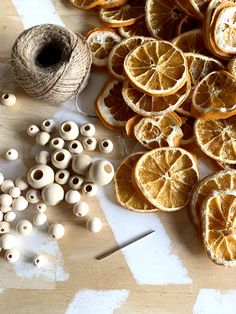 some oranges are cut up and ready to be used