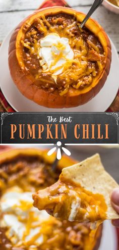 the best pumpkin chili recipe with cheese and sour cream