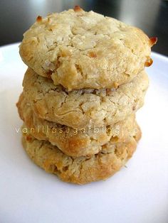 three cookies stacked on top of each other