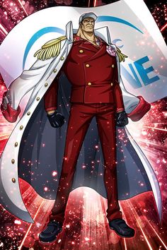 an anime character standing in front of fireworks with his hands on his hips and arms behind his back