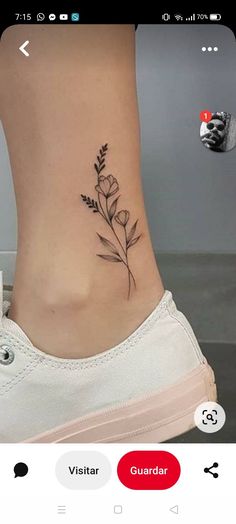 Small Flower Tattoos For Women, Designer Tattoo Ideas, Rose Tattoo On Ankle, Tattoo On Ankle, Calf Tattoos For Women, Classy Tattoos For Women, Tattoo After Care, Designer Tattoo, Inspo Tattoo