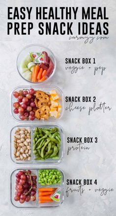 an image of healthy meal prep snack ideas