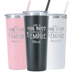 PRICES MAY VARY. SHIPS FAST - We will ship your item within two(2) business days of receiving your order. PERSONALIZED - Each tumbler is a unique creation made just for you. QUALITY LASER ENGRAVING - Your design and personalized text will be permanently laser engraved on your tumbler, so it will last for years. Tumblers are dishwasher safe. INSULATED - These stainless steel tumblers are vacuum insulated and keep your drinks hot or cold for hours. Fits in your cup holder. Each tumbler is personal Nail Tech Tumbler, Tech Gift, Laser Engraving Machine, Tech Gifts, Tumblers With Lids, Nail Tech, Laser Engraved, Stainless Steel Tumblers, Cup Holder