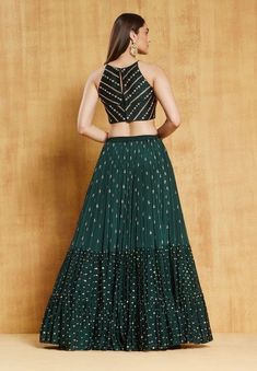 Sequence Skirt, Halter Neck Blouses, Indian Outfits Lehenga, Long Dress Design, Indian Dresses Traditional, Embellished Blouse, Trendy Blouse Designs, Designer Lehenga Choli, Lehenga Designs