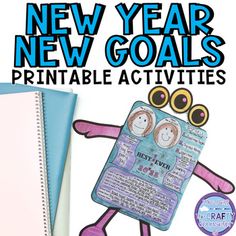 new year's new goals printable activities for kids to use in the classroom