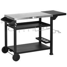 an image of a grilling cart on wheels