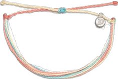 Casual White Jewelry With Nylon Cord, White Nylon Cord Bracelets For Beach, White Friendship Bracelets With Waxed Cord, White Friendship Bracelet With Sliding Knot For Summer, White Casual Nylon Cord Braided Bracelet, White Waxed Cord Friendship Bracelets, Trendy Friendship Bracelets For Beach, Trendy Adjustable Pastel Friendship Bracelets, Casual White Friendship Bracelets With Sliding Knot