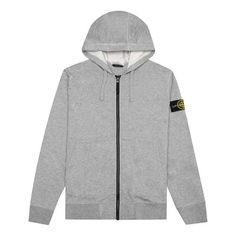 STONE ISLAND Hooded Track Jacket 'Melange Grey' 761564251-V0M64 Limited Edition Sneakers, Apparel Shop, Sports Sneakers, Stone Island, Track Jacket, Track Jackets, Gray Jacket, Limited Edition, Track