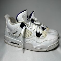 Size 6 Men's 100% Authentic Check Pictures For Condition Ships Within 24 Hours Of Purchase Delivered To Your Doorstep In 2-5 Business Days Aj4 Metallic Purple, Jordan 4 Retro Purple Metallic, Nike Air Jordan 4 Retro, Pretty Sneakers, Nike Air Jordan 4, Purple Metallic, Jordan 4 Retro, Air Jordan 4, Air Jordan 4 Retro