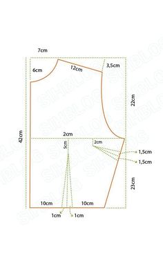 the size and measurements for a women's top with an attached neckline, short sleeves