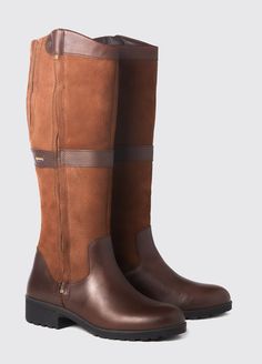 Introducing the Sligo, a knee high boot for women from Dubarrys iconic leather country boot collection. Includes GORE-TEX technology and is crafted from… Leather Country Boots, Dubarry Boots, Sloane Ranger, Ranger Boots, Calf Stretches, Boot For Women, Stylish Boots