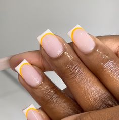 Polygel Nails, Short Square Acrylic Nails, Summer Nails Colors, Gel Nail Designs, Short Nails, Summer Nails, Nail Colors