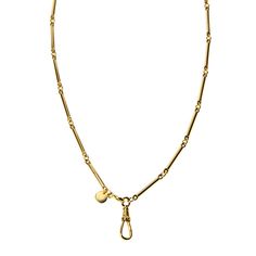 Lawson Dahl 18K Yellow Gold Plated Bondi Necklace Circle Monogram, Jewel Box, Silver Pendants, A Bar, Hand Engraving, Gold Plated Sterling Silver, Spring Rings, Link Chain, Sterling Silver Pendants